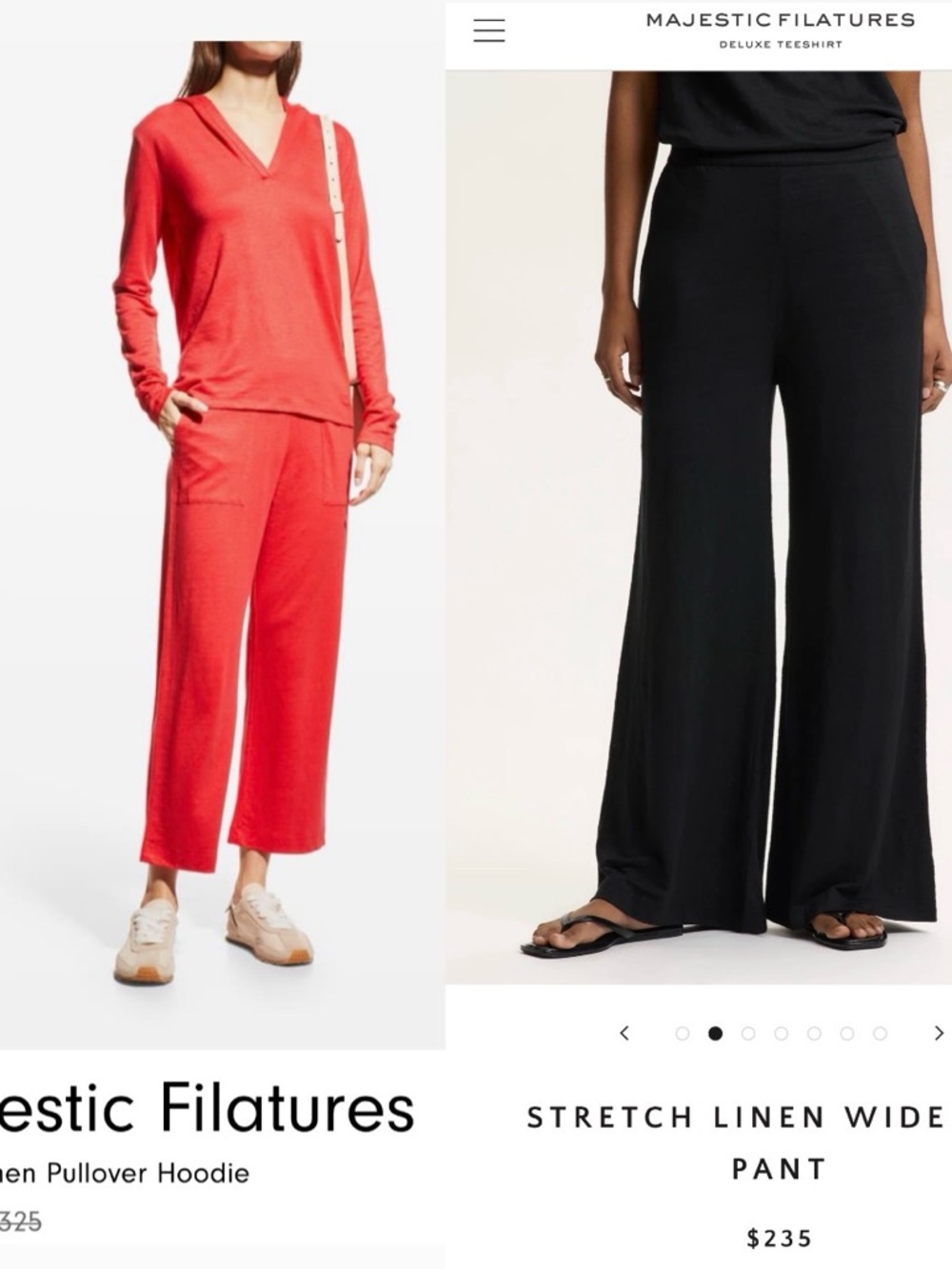 Majestic Filatures Stretch Linen Hoodie & Pant in Noir.